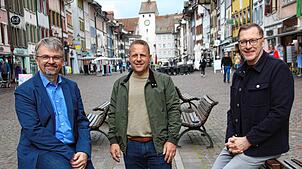 Zuversichtlich und motiviert: Das Spitzentrio der Freien Wähler für den Kreistag im Wahlkreis 1, Martin Gruner, Harald Würtenberger und ...