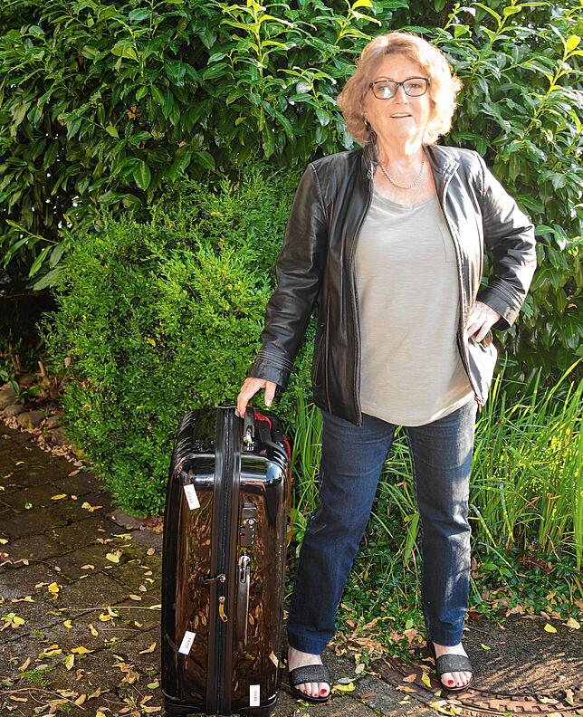 Los geht‘s, der Koffer ist gepackt: Katharina Gouders freut sich auf acht Ferientage am Bodensee.
