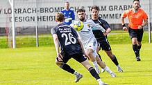 Unaufhaltsam: Sandro D‘Accurso führte den SV 08 Laufenburg beim FV Lörrach-Brombach mit drei Treffern zum Sieg und damit vorübergehend ...