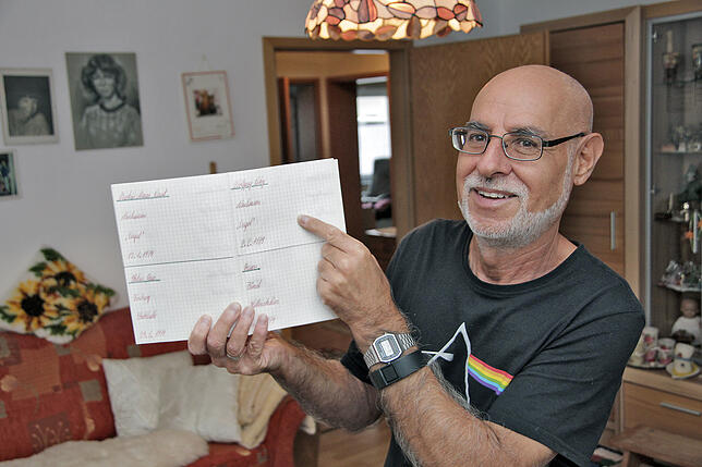 Klaus Häusel aus Hüfingen hat alle seine Konzertbesuche in einem Tagebuch notiert. Darunter sind auch zahlreiche Termine im Engel in ...
