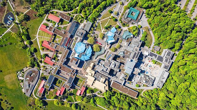 Dieses Archivbild zeigt die Universität Konstanz im Mai 2020 aus der Vogelperspektive.
