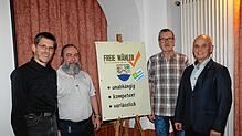 Mit diesem Vorstand steigen die Freien Wähler in die Kommunalwahlen ein (von links): der Vorsitzende Jörg Roth und die Stellvertreter ...