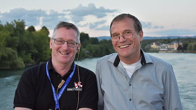 Kulturamtsleiter Claudius Beck (links) mit Oberbürgermeister Klaus Eberhardt. Die Brückensensationen sind sein großer kultureller ...