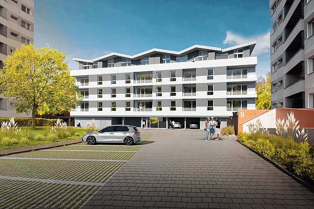 Eines der Bauprojekte der Baugenossenschaft Hegau in Singen: An der Überlinger Straße wird nachverdichtet.