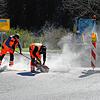 Noch wird am Kreisverkehr bei Königsfeld kräftig gearbeitet. Am Donnerstag wird hier dann durch die Umleitungsstrecke wesentlich mehr ...
