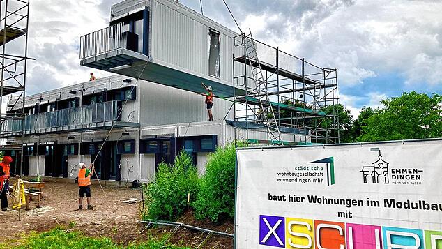 In Rekordzeit hat die Niedereschacher Firma XS-Cubes in Emmendingen Wohnraum geschaffen. Foto: Firma