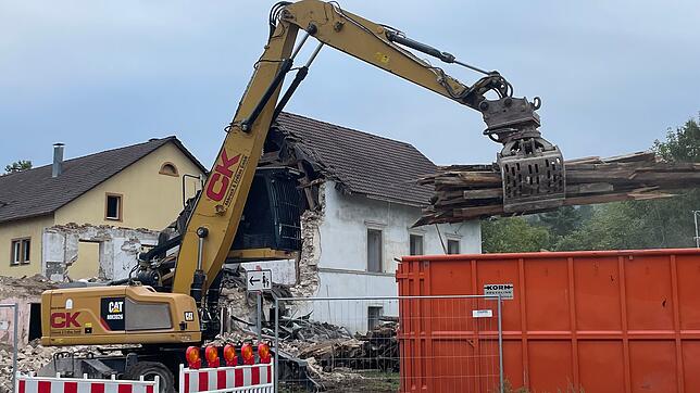 Die Reste des Gasthaus Kreuz am Freitag, 15. September.