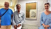 Freuen sich über die fruchtbare Kooperation: Christiana Dessecker, Überlinger Dozentin der Jugendkunstschule, und Wilfried Zimmermann ...