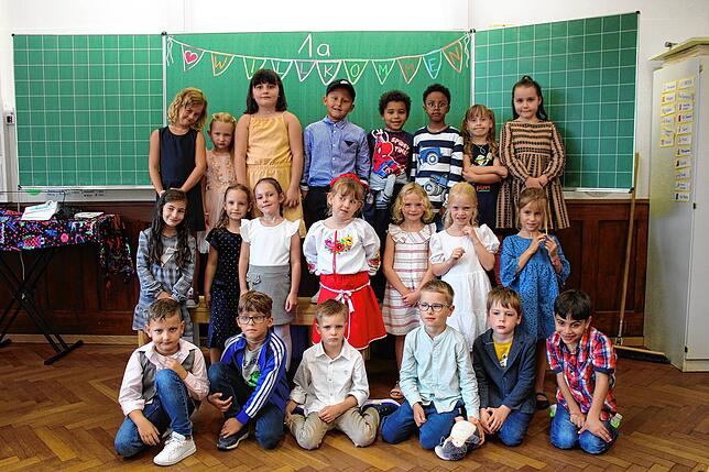 21 Jungen und Mädchen wurden in die Klasse 1a der Heinrich-Hansjakob-Schule Waldshut eingeschult. Klassenlehrerin ist Heike Eitle.