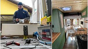 Aaron Küchler aus Engen ist derzeit mit seinem Camping-Bus auf Europa-Reise. Den Camper hat der gelernte Zimmermann selbst ausgebaut. ...