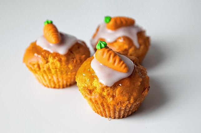 Rüblikuchen: Sie sehen auch als Muffins hübsch aus.