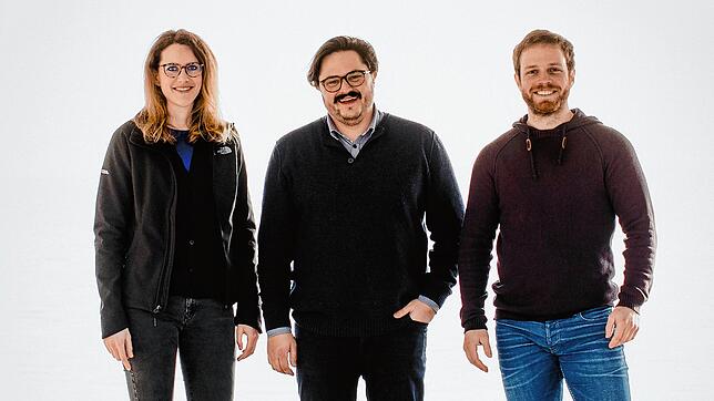 Bettina Arnegger, Julián Murmis und Christoph Müller (von links) sind ein Gründerteam des Pioneer Port an der Zeppelin Universität. Mit ...