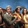 Im schwarzen Badeanzug und Krone zeigt sich Andrea Hontschik, die Miss Germany von 1979.