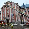 Objekt der Hauptübung der Freiwilligen Feuerwehr Meersburg war das Neue Schloss. Hier wurden Menschen mit der großen Drehleiter aus den ...
