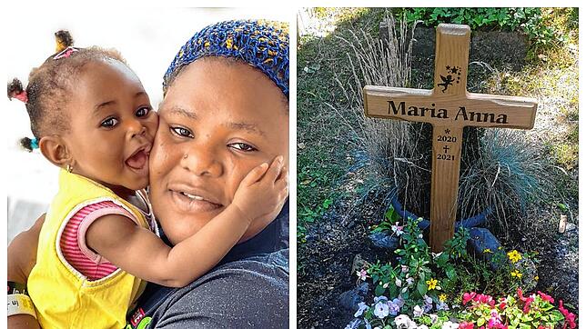 Baby Maria Anna O. (links) strahlte viel Lebensfreude aus. Seit bald drei Jahren liegt sie auf einem Friedhof in Ravensburg begraben ...