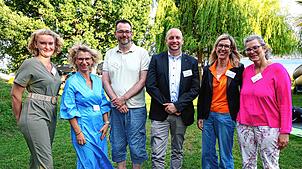 Blick auf den Vorstand der Aktionsgemeinschaft Radolfzell (von links): Regina Brüsewitz, Sandra Biller-Stocker, Marc Gamper, Thomas ...