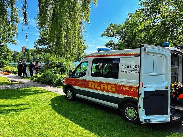 Großeinsatz am Steißlinger See, bei dem nach einem Badegast gesucht wurde.