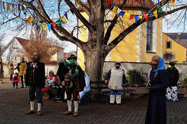 Bild 4: Bilder vom Rathaussturm in Stetten