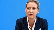 Alice Weidel, Spitzenkandidatin und Vorsitzende der AfD-Bundestagsfraktion, in der Bundespressekonferenz zum Ausgang der Bundestagswahl.