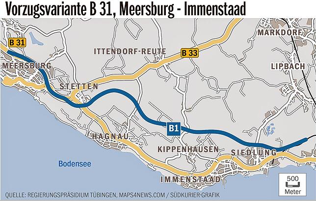 Bild 1: Krach von allen Seiten: Deshalb könnte Stetten auch mit der B31-neu ein Lärmproblem haben