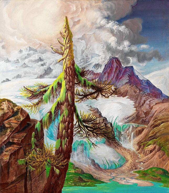 Otto Dix: Gletscher im Engadin (Bernina Gletscher), 1938.
