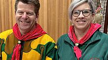 Zunftmeister Guntram Brütsch und seine Frau Melanie vom Randegger Narrenverein Fidelia Unkenbrenner sind stolz auf den sagenhaften ...
