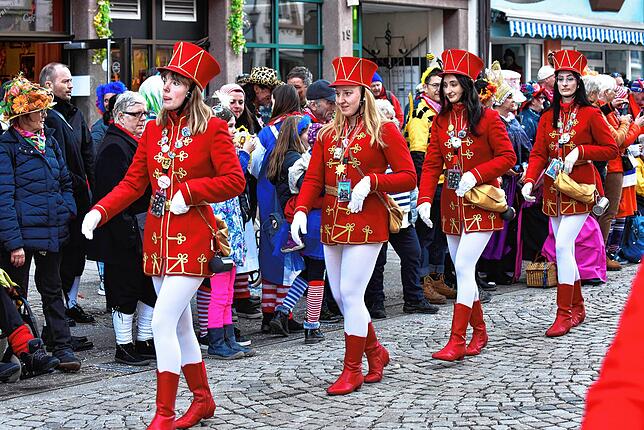 Bild 19: Fasnetmontag in Villingen: Bilder vom blau-weißen  Glonkiumzug