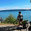 Über die Berge ans Wasser: Als großes Ziel einer anspruchsvollen und doch sehr lohnenden Tour wird in Radolfzell der Strand des ...
