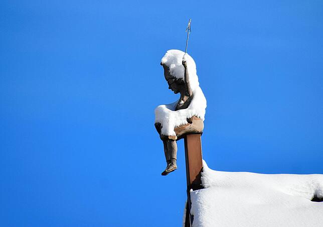 Bild 12: Und noch mehr Schnee! Die weißen Berge türmen sich in Stockach