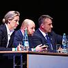 Alice Weidel, AfD-Fraktionsvorsitzende im Bundestag, Markus Frohnmaier (AfD), Bundestagsabgeordneter, und Martin Hess (AfD), ...