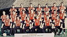 Die Recken von damals: Der FC Birkendorf wurde 1997 Meister der Bezirksliga. Zum Team zählten (hinten von links) Thomas Kern, Mladen ...