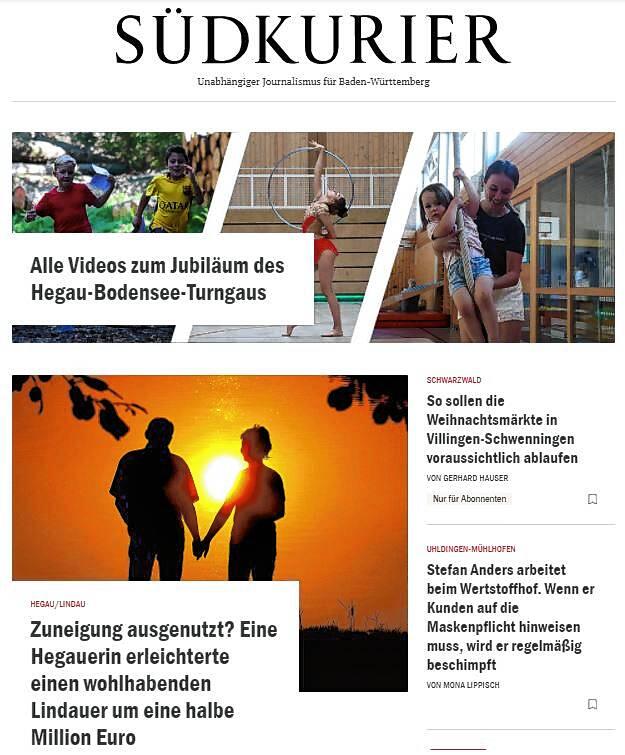 Bild 2: Digitale Zeitreise: So haben sich Webseiten aus der Region in drei Jahrzehnten verändert