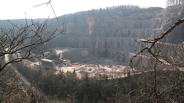 Blick auf den Tiefensteiner Steinbruch vom Wanderweg oberhalb der Albtalstraße aus. Bilder: Peter Schütz