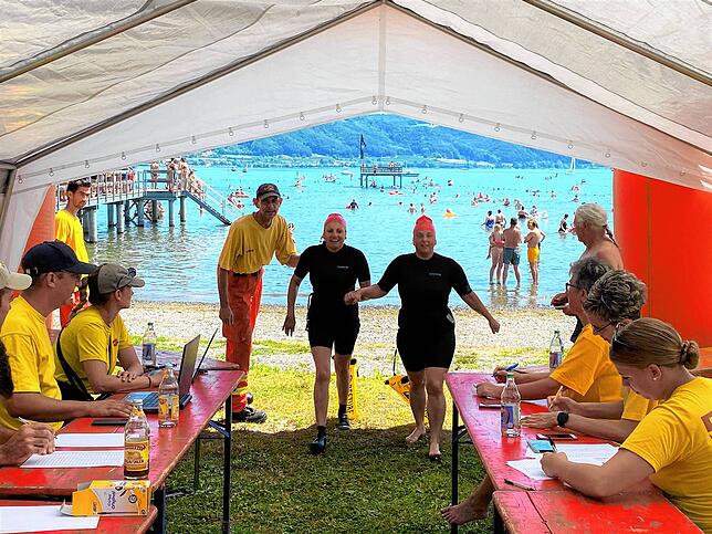 Bild 13: Bilder vom Seeschwimmen 2023 am See-Ende