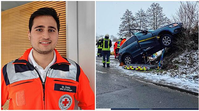 Mete Ünal engagiert sich als Sanitäter ehrenamtlich beim DRK Hüfingen. Er war am 23. Dezember 2024 bei einem Unfall vor Hüfingen im ...