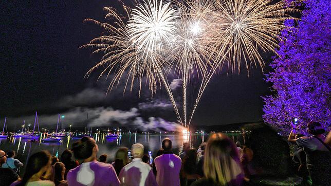 Das Feuerwerk am Hausherrenfest im Sommer 2022.