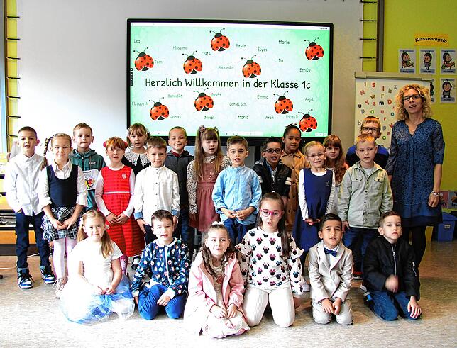 Die Klasse 1c der Haslachschule mit Klassenlehrerin Daniela Heinzmann.