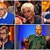 Nach der Diskussion auf der Bühne richten unter anderem Gerd Kirchner, Klaus Ummenhofer, Werner Feißt (obere Reihe von links), sowie ...
