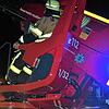 Bei einem Kaminbrand in Todtmoos am Dienstagabend kam auch die Drehleiter der Feuerwehr Todtmoos zum Einsatz.