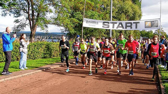 129 Frauen und Männer gingen auf der Insel Reichenau beim Zehn-Kilometer-Lauf an den Start. Insgesamt gab es diesmal weniger Teilnehmer ...
