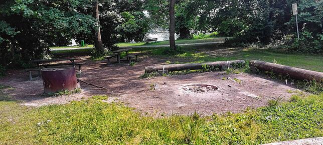 Zwei Feuerstellen, einige Sitzmöglichkeiten sowie die Nähe zum Seerhein machen den Grillplatz Stromeyersdorf zu etwas ganz Besonderem.