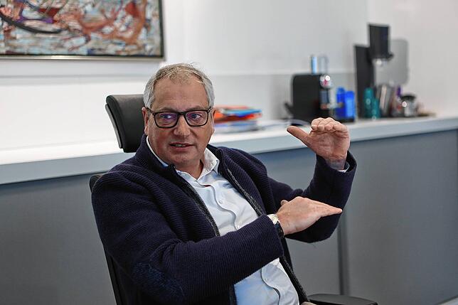 Einzelhändler Peter Kolb während eines SK-Interviews Februar 2020.