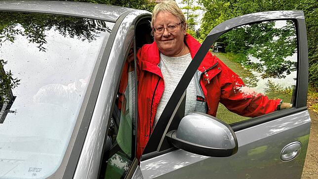 Die 68-Jährige freut sich auf den neuen Lebensabschnitt – hier Mitte September 2024, einige Tage vor der Abfahrt in Villingen.