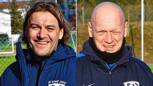 Verlängert: Trainer Andreas Schepperle (links) und sein Assistent Thomas Schwarze haben dem Verbandsligisten SV Weil für eine weitere ...