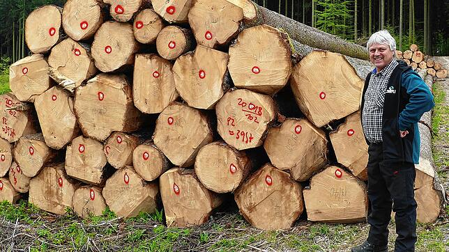 Christoph Möhrle, Revierleiter des Forstreviers Leibertingen, hat aufgrund der weltweiten Holznachfrage einen Teil der Holzernte vorgezogen.