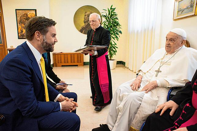 US-Vizepräsident JD Vance war einer der letzten Gäste, die von Papst Franziskus empfangen wurden.