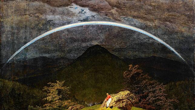 Auch über den finstersten Tälern finden sich Zeichen der Hoffnung: &bdquo;Gebirgslandschaft mit Regenbogen&ldquo; (1809) von Caspar ...