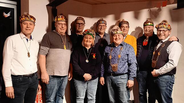 Die Geehrten der Narrizella (von links): Joachim Bold, Dieter Karrer, Peter Aschinger, Sandra Hain, Stefan Schlenker, Sascha Hain, ...