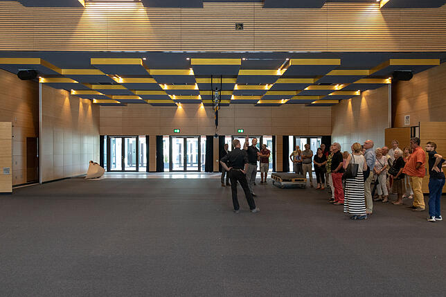 Die kleine Sporthalle.
