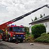 Die Feuerwehren in Südbaden hatten am Mittwochmorgen alle Hände voll zu tun. Eine Gewitterzelle sorgte vielerorts für Einsätze, wie hier ...